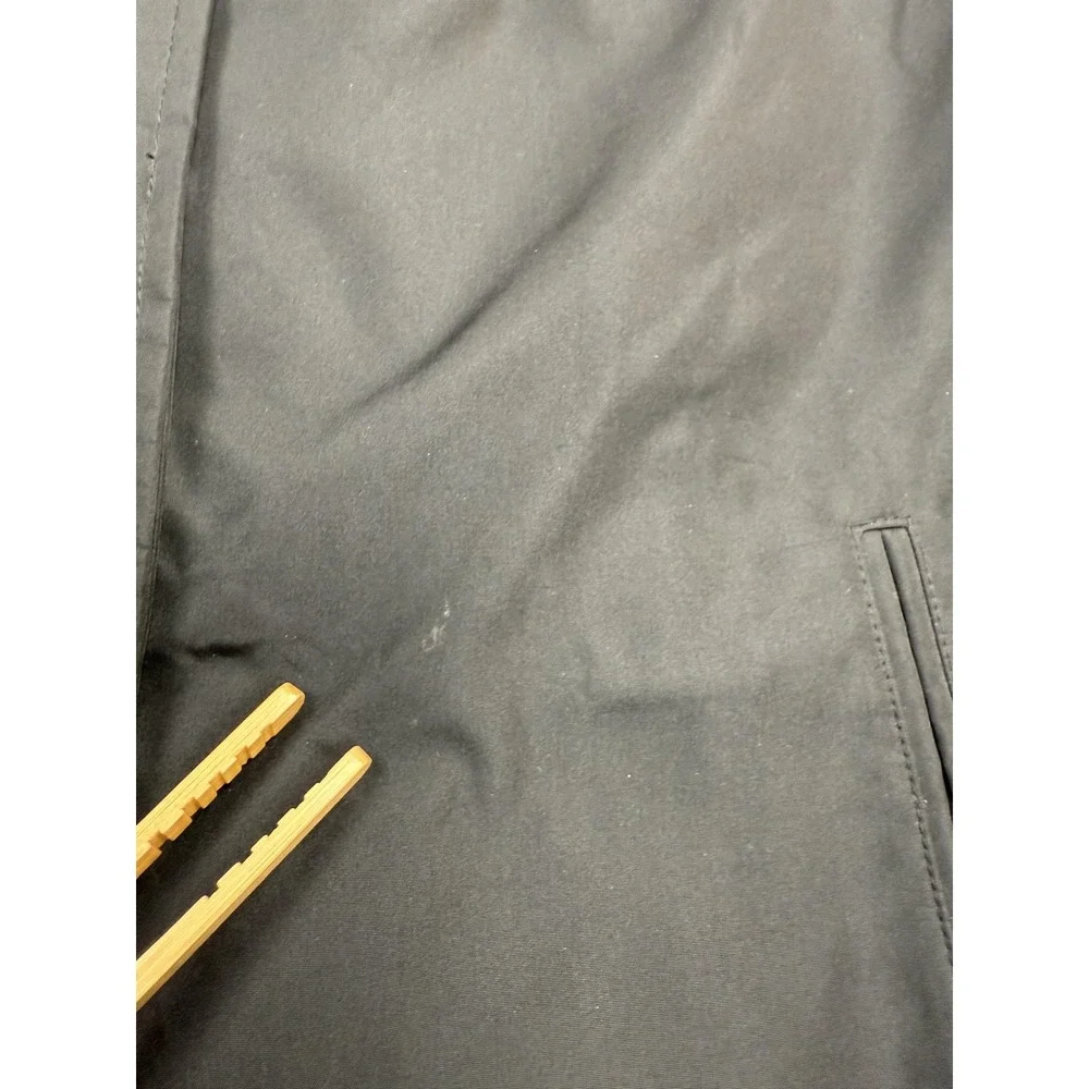 VTG GAP Coat Women Medium Black Long Insulated Button‎ Polyester Lined Jacket
